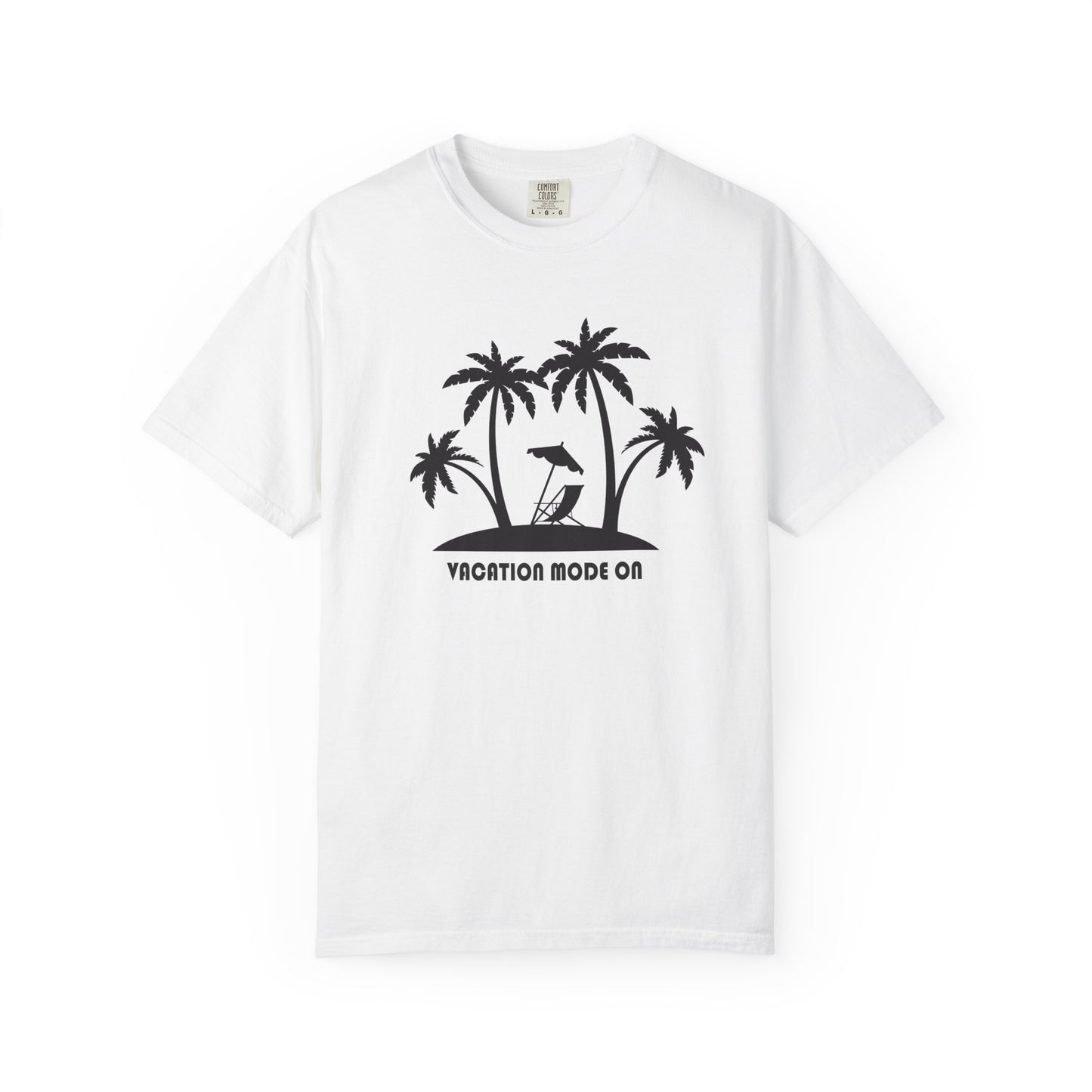 Vacation Mode T-shirt, Relaxed Summer Tee, Beach Lover's Shirt, Unisex Garment-Dyed T-shirt, Gift for Travelers